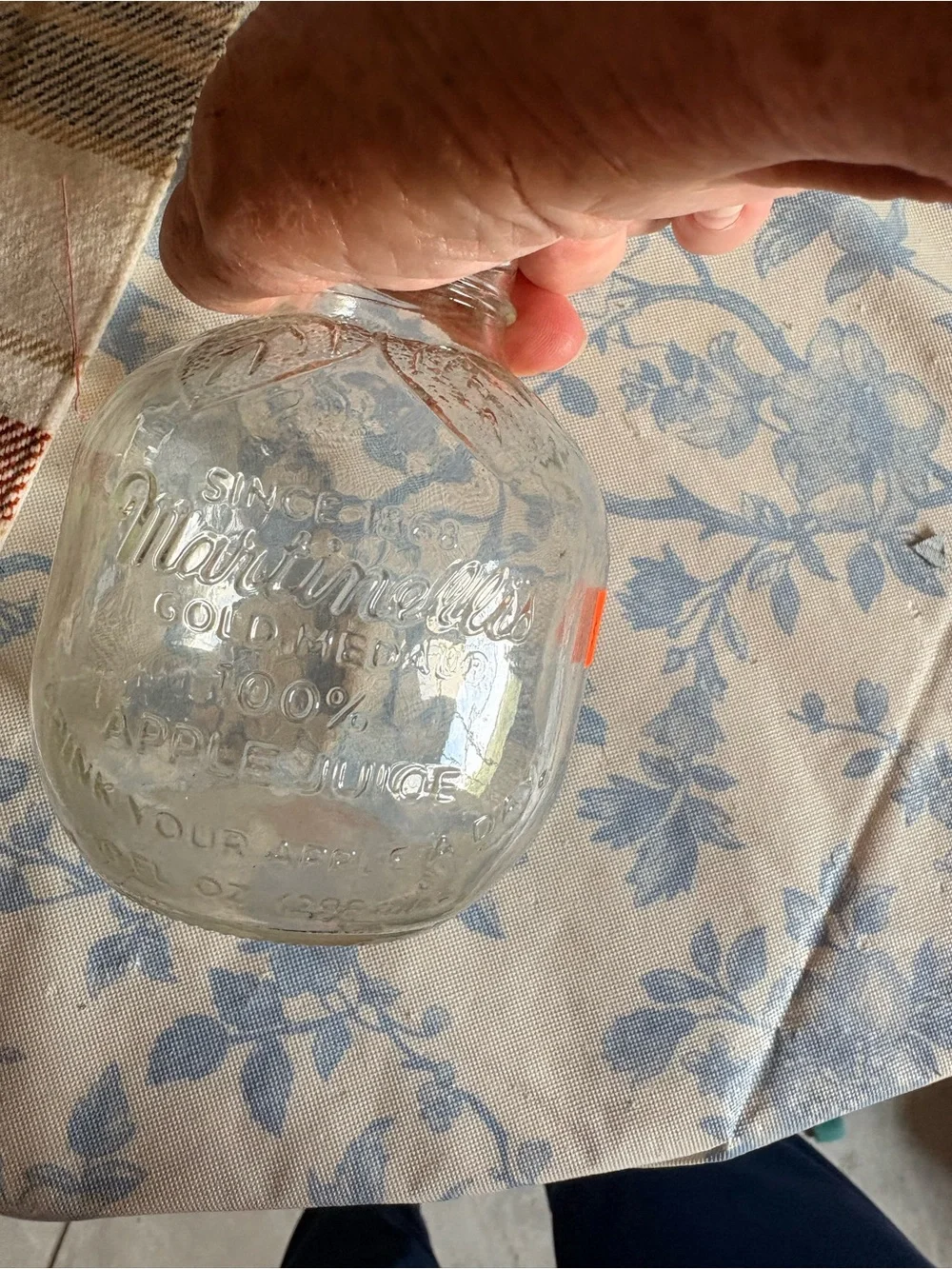 Clear Glass Apple Juice Bottle - Clear